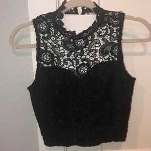 Woman’s heart shaped lace top.